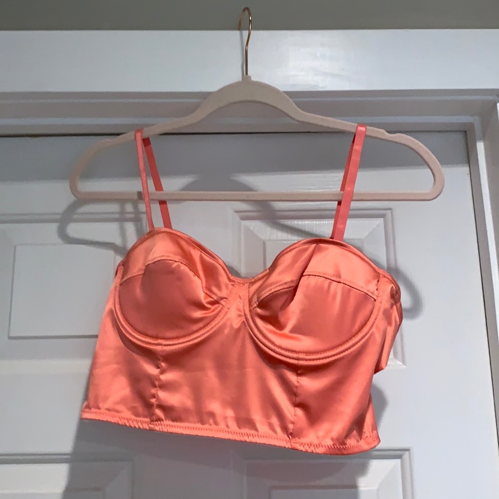 Shein corset top, peach size XL